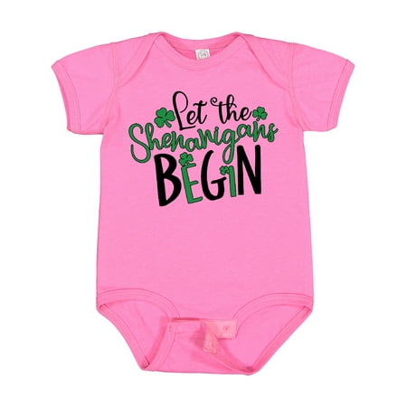 

Inktastic St. Patrick s Day Let the Shenanigans Begin Gift Baby Boy or Baby Girl Bodysuit