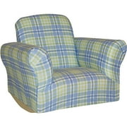Kids Rocker Chair, Blue Plaid