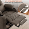 thumbnail image 6 of Triple Motor Power Lift Recliner with Massage and Heat, Electric Recliner Chair for Elderly, Adjustable Headrest, Infinite Position, Cup Holders, USB Ports, Brown, 6 of 11