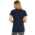 thumbnail image 2 of Women's Cotton V-Neck Classic-Fit Short Sleeve T-Shirts Casual Tee Summer Tops, Navy, L, 1 Piece, 2 of 3