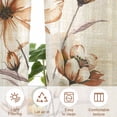 thumbnail image 6 of Semi Sheer Window Curtains 108 Inches Long, Brown Ombre Daisy Rod Pocket Voile Silky Chiffon Curtain Treatment Drapes for Kitchen, Living Room, Farmhouse Vintage Floral Botanical 52"x108", 2 Panels, 6 of 9