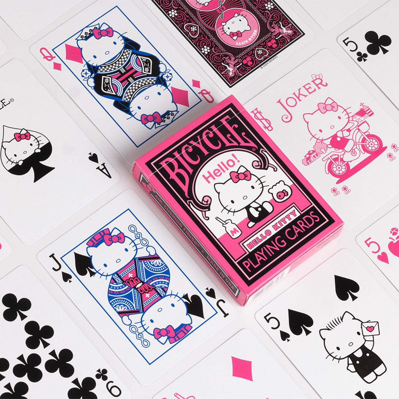 Bicycle, Hello Kitty Playing Cards, 2 Pack, Black and Pink
