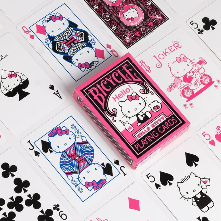 Bicycle, Hello Kitty Playing Cards, 2 Pack, Black and Pink