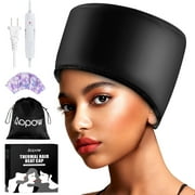 Uarter Hair Dryer Heat Cap Deep Conditioning Women Heating Thermal Steamer Cap for Home Use - Black