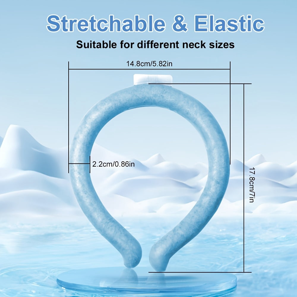 3pcs Neck Cooler Ice Cold Ring, Wearable Cooling Tube Cool Neck Wraps For Extremely Hot Weather & Summer Heat, Hands Free Cold Ice Pack Gel-Pack Of 3PINK
