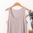 thumbnail image 4 of YHAJDS Womens Pajama Tops Modal Polka Dot Print Sleeveless Crew Neck Cami Soft Loungewear, 4 of 5