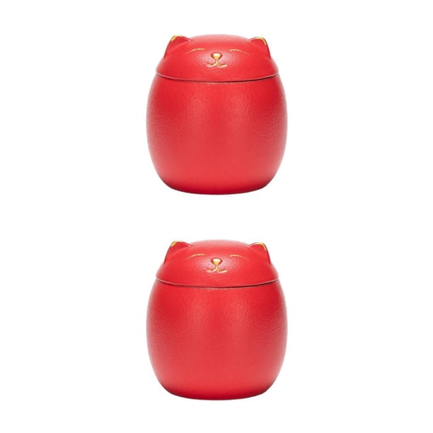 Tarro de té Matsuzay de cerámica 500ml rojo 2Conjunto