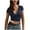 Blue T-shirt for women, variant on jtjvou Womens Crop Cleavage Tops Y2k Short Sleeve Shirts Summer Going Out Outfits Deep V Neck Basic Tees Streetwear White L
