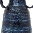 thumbnail image 5 of DecMode 17" Blue Ceramic Vase with Handles, 5 of 10