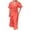dresses for women clearance-Watermelon Red, variant on Homenesgenics Summer Dresses 2025 Women's Spring Solid Color Short Sleeve V-Neck Dress Casual Dress for Beach Vacation White L