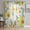 Yellow, variant on Sheer Curtains 72 Inches Long 2 Panels Set for Bedroom, Spring Daisy Semi Sheer Curtains for Windows, Country Watercolor Flower Leaf Plant Voile Window Treatments Rod Pocket Curtain