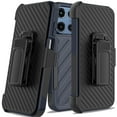 thumbnail image 3 of For Motorola Edge 2025 Noble lined shockproof dual layer hybrid - Blue/Black, 3 of 3