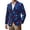 Blue, variant on Usa Flag Print Blazer for Men Patriotic 1776-2026 Lightweight Suit Jacket Corduroy Fashion Coats Button Long Sleeve Clothing Red M