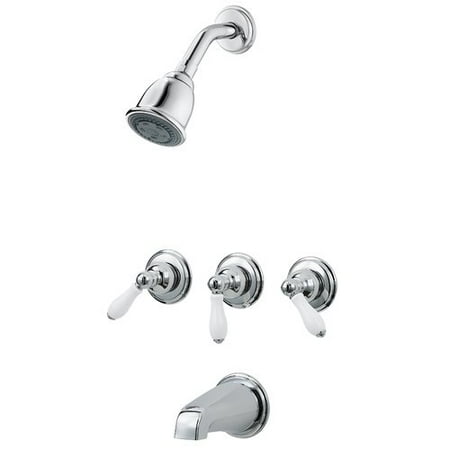 - Pfister 3-Handle Thermostatic Tub and Shower Faucet with Trim