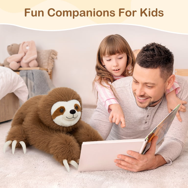 Morismos 27.5" Giant Sloth Plush with Snap-Button Hands photo 8