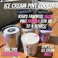 thumbnail image 4 of Ice Cream Pint Cooler 16oz Stainless Steel Insulated Vacuum Sealed Pint Cooler Keeps Ice Cream Gelato & Treats Cold Frozen For Up To 4 Hours, 4 of 5