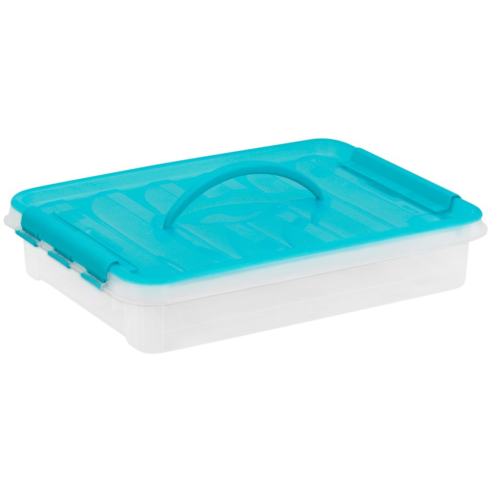 snapware smart store 16" x 3" container w/ turquoise handles Walmart