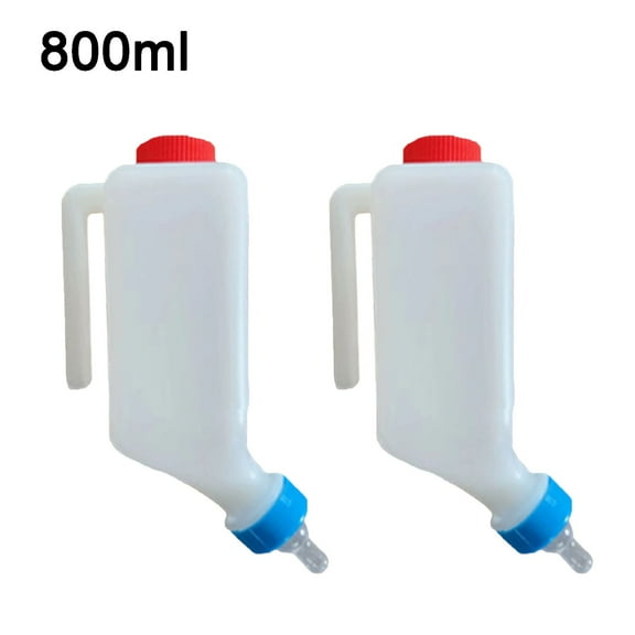 2PC Hanging Lamb Milk Bottle Feeder-Small Piglet & Sheep Feeding Pot with Card Holder,Durable Animal Milk Dispenser for Lambs and Piglets