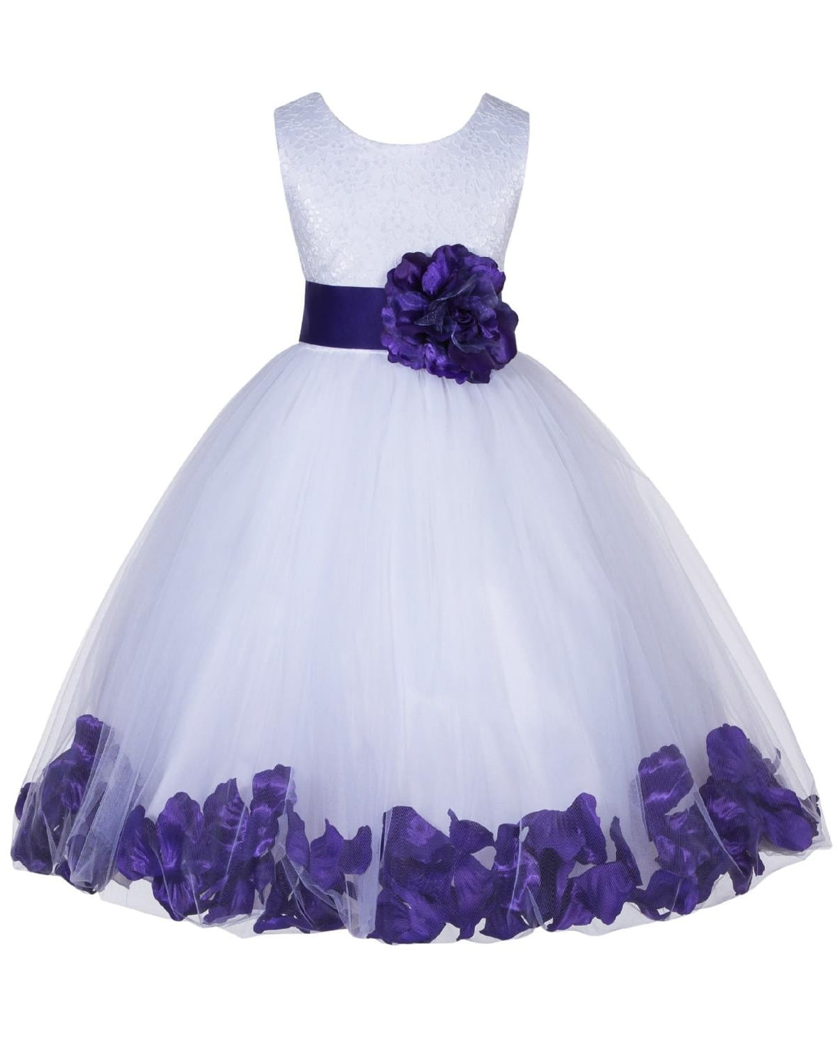 regency purple flower girl dresses