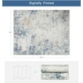 thumbnail image 2 of Washable Rugs 8x10 Area Rugs for Living Room,Modern Abstract Rugs for Bedroom,Large Carpets,Ultra Soft Faux Wool Retro Dining Room Rug,Non Slip&Non-Shedding Low Pile Print Rug- Blue Beige, 2 of 17