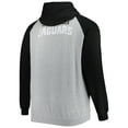 thumbnail image 3 of Men's Heather Gray Jacksonville Jaguars Big & Tall Fleece Raglan Full-Zip Hoodie Jacket, 3 of 3