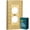 Brushed Brass Gold, variant on Rio Salto Laurel Collection Duplex Brushed Brass Gold Metal Outlet Cover Light Switch Plate Wall Plates Duplex Midsize 5" X 3.13" 4 Pack Heavy-Gauge Decorative Luxury Premium Wall Plate