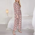 thumbnail image 3 of Picia Ladybugs 2 Pattern Women’s Long-Sleeve Sleepwear Set - Soft 2-Piece Loungewear with Pockets, Comfy PJs for Relaxing Nights-Small, 3 of 7