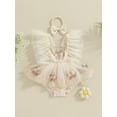 thumbnail image 2 of BemeyourBBs Baby Girls First Birthday Outfit 1st Birthday Party Dress Newborn Fairy Tulle Tutu Romper Dress Floral Embroidery Bodysuit Cake Smash Dresses, 2 of 9