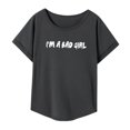 thumbnail image 3 of Camiseta de Mujer Camiseta con Cuello Redondo Camiseta de Manga Corta para Mujer Camiseta de Ajuste Regular para Senderismo en la Calle Compras XL, 3 of 8