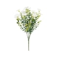 thumbnail image 2 of Ramo de flores artificiales | 7 Hojas de Forks | Plástico multicolor | Tallos florales sintéticos de 35 cm | Pétalos de seda realistas | Decorativo para casa, boda, patio, exterior | Sin, 2 of 6