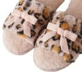 thumbnail image 5 of Roxoni Womens Fuzzy Leopard Print Slippers with Bow  Cozy Plush Indoor House Slides, Soft Memory Foam, Non-Slip Sole, 5 of 7