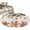 beige, variant on Round Area Rugs Collection 8 Ft, Gingerbread Christmas Non-Slip Residential Carpet, Xmas Balls Branches Navy Blue Indoor Crawling Mats Runner Rugs for Living Room/Dining Room/Bedroom