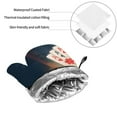 thumbnail image 6 of Cauagu Casino Poker Chips Print Oven Mitts and Pot Holders 4 pcs Set,Extra Thicken Long Kitchen Oven Glove Potholders BBQ Gloves-Oven Mitts and Pot Holders(11 Inch), 6 of 6