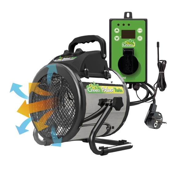 Electric Greenhouse Heater Fan with Digital Thermostat PALMA, 5120 BTU