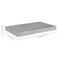 thumbnail image 4 of vidaXL Floating Wall Shelf Concrete Grey 50x23x3.8 cm MDF, 4 of 4