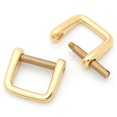 thumbnail image 1 of Craftmemore Anillos De Tornillo Rectangulares De 5/8 Pulgadas, Hebilla, Conector De Correa, Grillete Rectangular, Tornillo, Bolso, Bucle, 4 Piezas (Dorado), 1 of 5