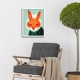 thumbnail image 2 of Cute Fox In A Jacket Illustration Portrait Art Print Framed Poster Wall Decor 12x16 inch, 2 of 5