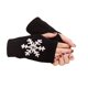 thumbnail image 1 of Sonducket 1 par de guantes de medio dedo de punto, cubiertas de dedos, cubierta de mano, gris claro guantes y mitones Negro, 1 of 6