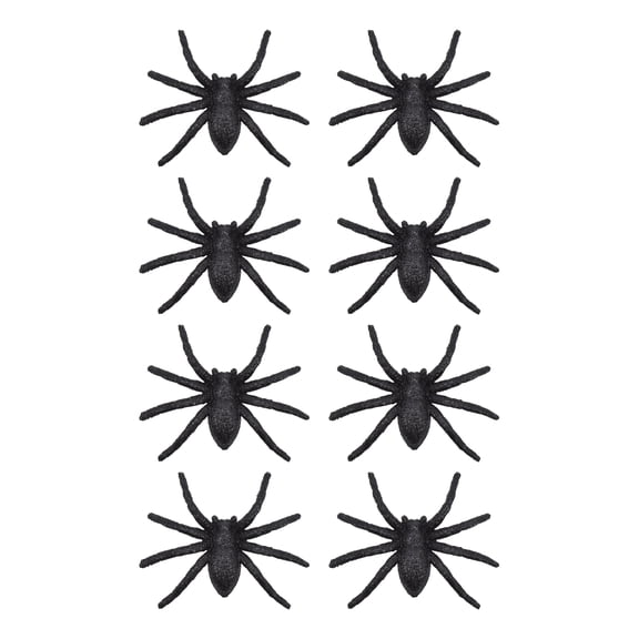 Glitter Spiders Decorations, Black, 8 Count, Halloween by Way To Celebrate