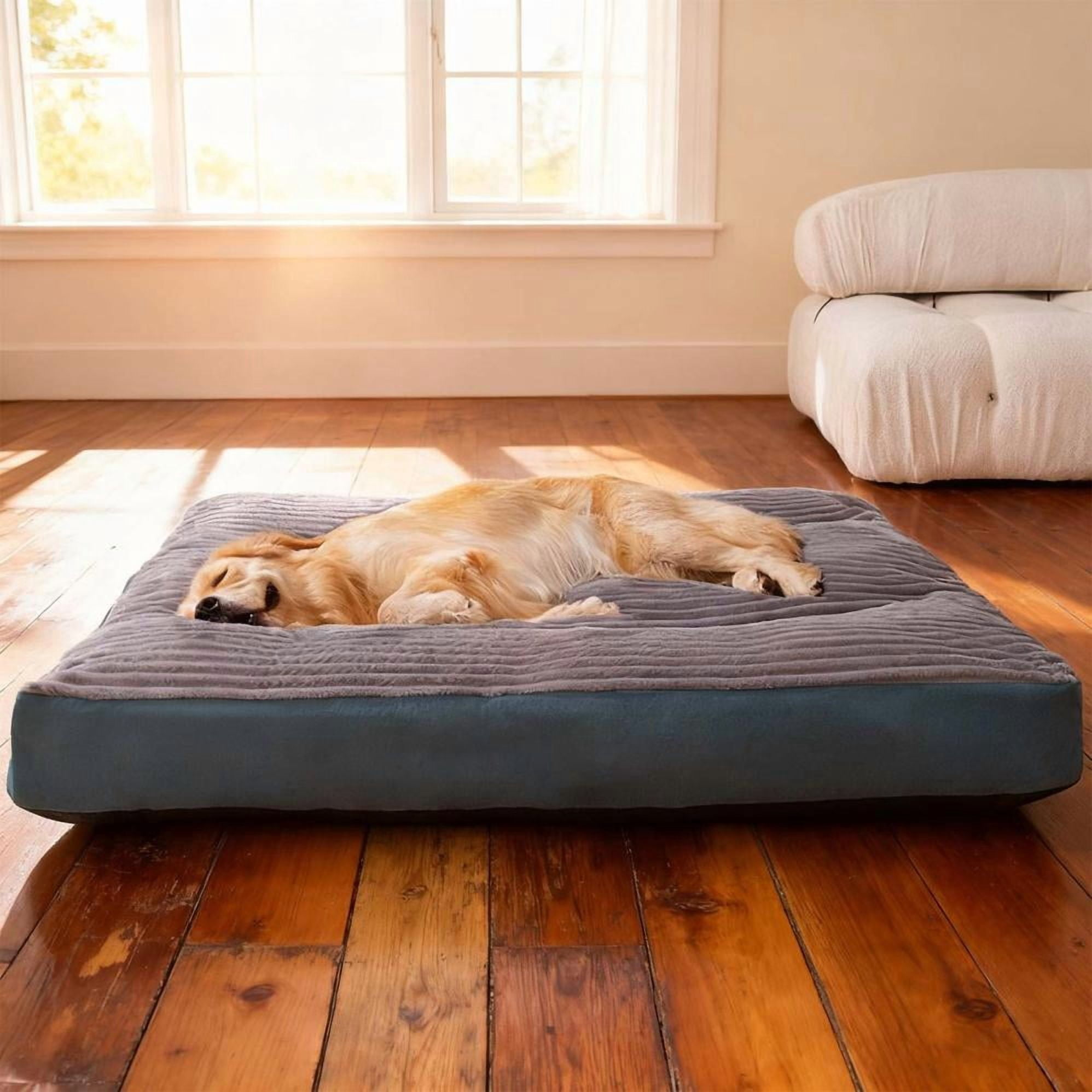COM1950s Extra Large Dog Bed for Large Dogs,Washable Pet Mattress with Thick Padding,Super Warm and Comfortable Sleeping Pad for Indoor Pets,Non-Slip Cushion for Giant Breed Dogs,31"x26"x3"