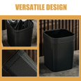thumbnail image 4 of Ngheia Black Imitation Rattan Wastebasket Trash Can - Wicker Square Recycling Basket, for Home Living Room, Bedroom, Bathroom, Kitchen, 4 of 7