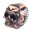 Gold, variant on Guodhu Men Women Finger Watch Ring Punk Skull Flip-Open Cover Adjustable Ring Watches Classic Round Quartz Watch Ring for Men Women
