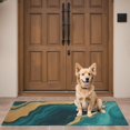 thumbnail image 4 of Teal Marble Gold Line Pattern Door Rugs,Washable Non Slip Door Mats Indoor,Decorative Door Mats,Entry Mat Indoor for Entrance,Bedroom,Kitchen,Bathroom,16"x47", 4 of 6