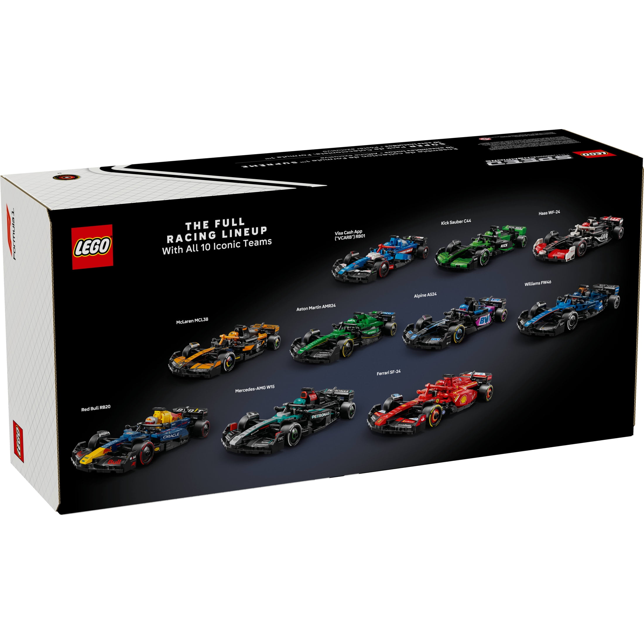 LEGO Speed Champions Ultimate Formula 1 Collector's Pack - Contains 10 Sets in 1 - Includes Exclusive Poster - Collectible F1 Model Car Kit - Gift for Race Car Fans - 66802