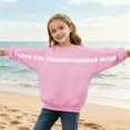 thumbnail image 4 of UQJfacai Girls Boys Valentines Shrits Letter Print Crewneck Sweatshirt Long Sleeve Fleece Pullover Tops Holiday Clothes 3-14 Years, 4 of 6