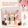thumbnail image 2 of Christmas Decor Plush Snowman Table Ornament 1 Piece Pastel Light Up Accent for Holiday Indoor Display Colorful Pink Home Decor for Festive Season, 2 of 9