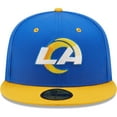 thumbnail image 2 of Men's New Era  Royal/Gold Los Angeles Rams Flipside 2Tone 59FIFTY Fitted Hat, 2 of 5