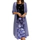 thumbnail image 2 of ICHUANYI Clearance Fashion Women Casual Floral Printing Round Neck Sleeveless Dress Solid Coat Two-Piece Set(Purple, L) ICHUANYI WER2023080711593, 2 of 8