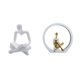 thumbnail image 1 of Estatua De Niña Pensadora Abstracta Creativa Para Mujer, Escultura Artesanal Para Sala De Estar, Dormitorio, Centro De Mesa, Regalo Para Lectores, Estantería, Decoración Versátil De Granja., 1 of 8
