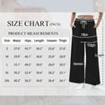 thumbnail image 3 of TEMOFON Womens Baggy Wide Leg Palazzo Pants Fall Casual Loose Drawstring Elastic Waisted Lounge Trousers with Pockets, 3 of 7